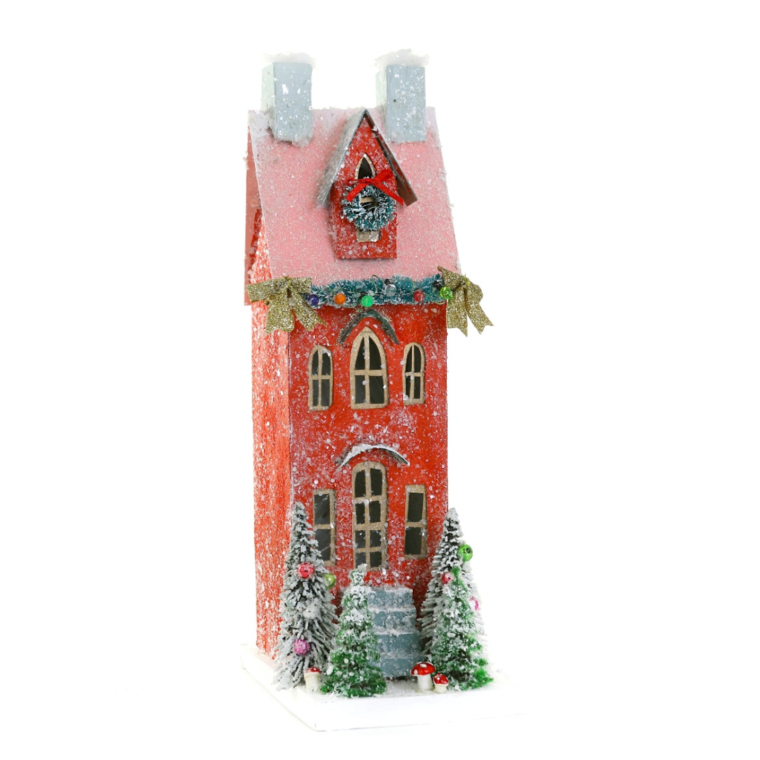 RED TOWNHOUSE BY CODY FOSTER Cody Foster Co. Christmas House Bonjour Fete - Party Supplies