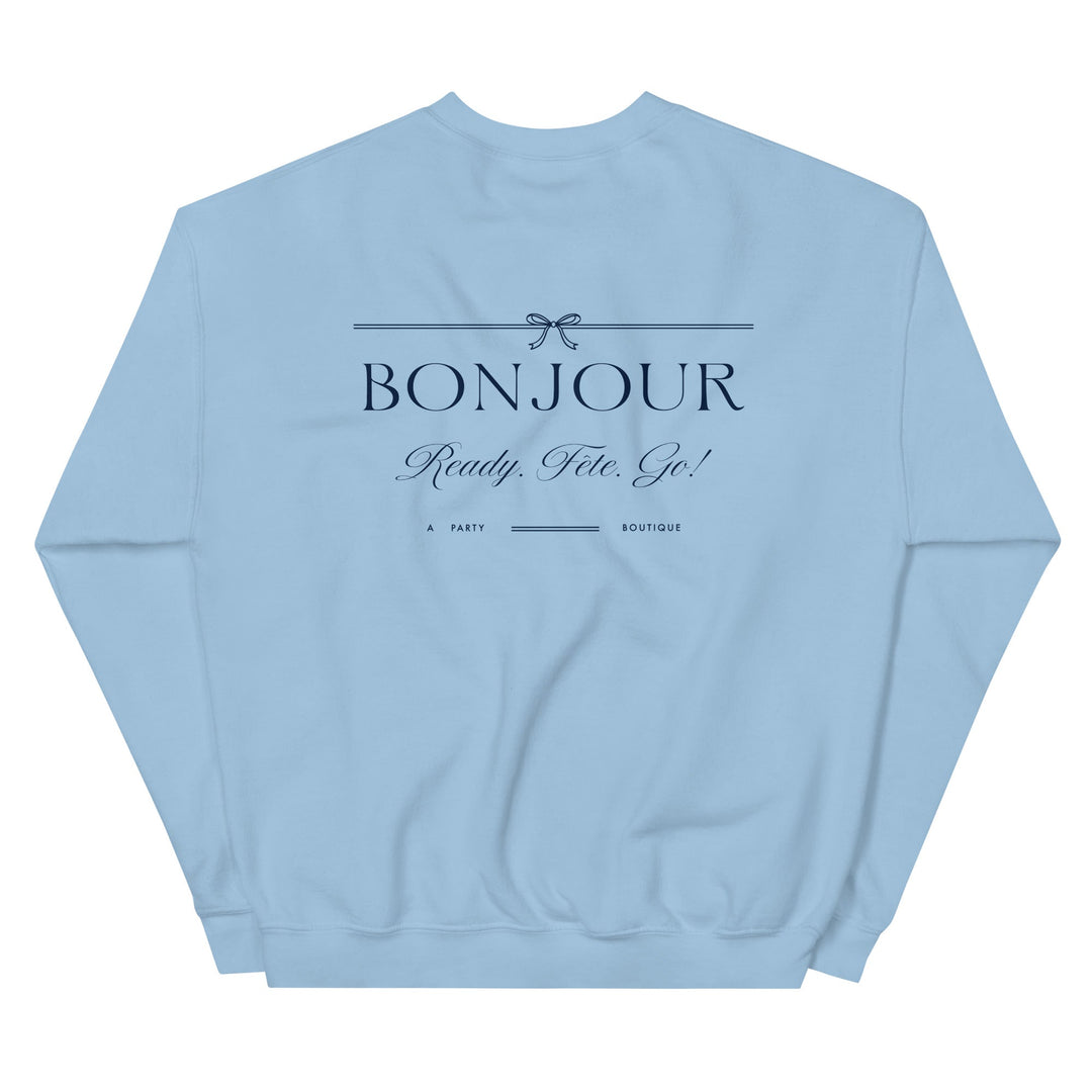 Unisex Sweatshirt Bonjour Fête  Light Blue / S Bonjour Fete - Party Supplies