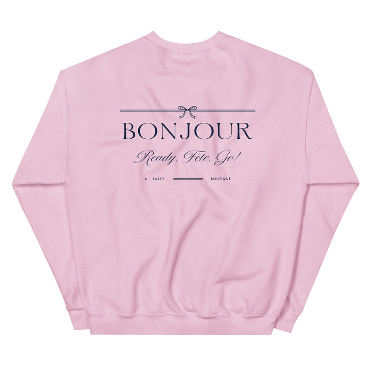 Unisex Sweatshirt Bonjour Fête  Light Pink / S Bonjour Fete - Party Supplies