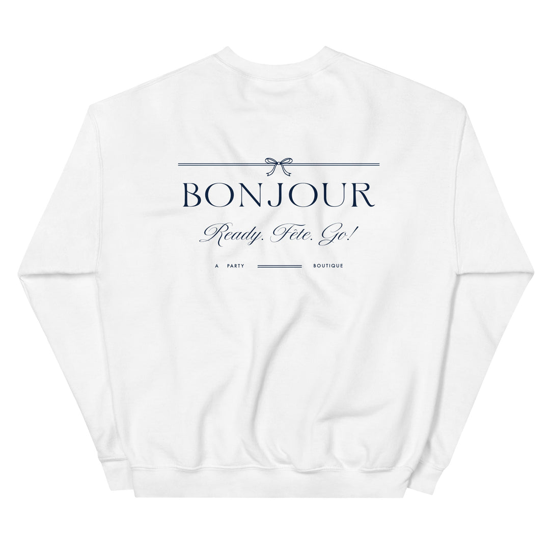 Unisex Sweatshirt Bonjour Fête  White / S Bonjour Fete - Party Supplies