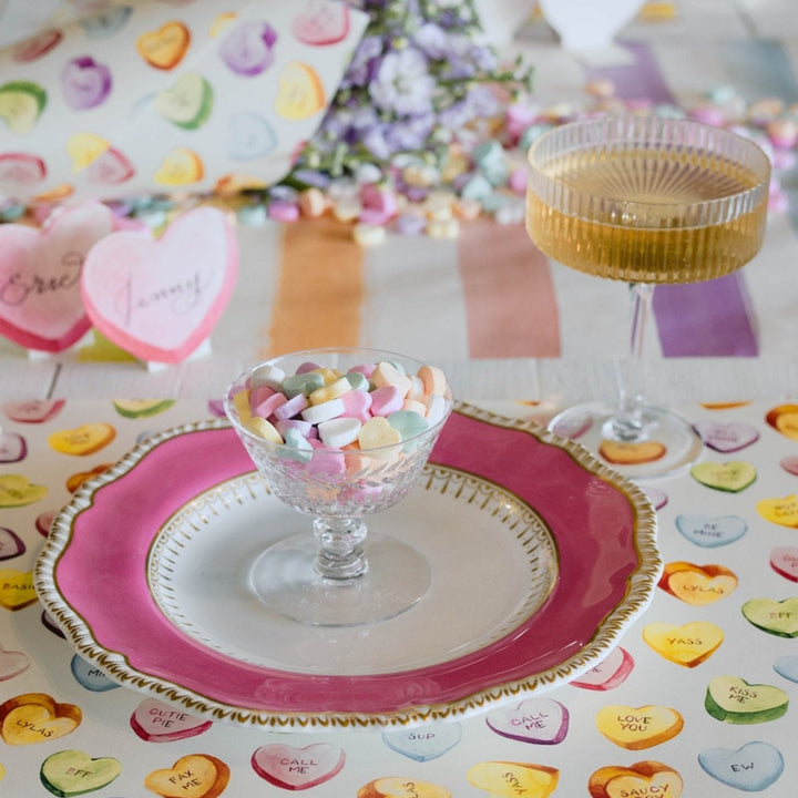 Conversation Heart Placemats Bonjour Fete Party Supplies Valentine's Day Party Supplies